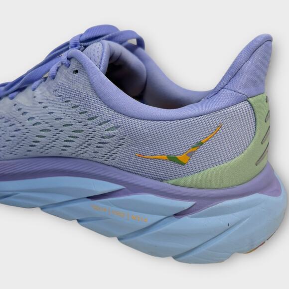 Hoka Clifton 8 Athletic Running Shoes in Baby Lavender/Smoke Green Size 7.5B - Picture 7 of 16